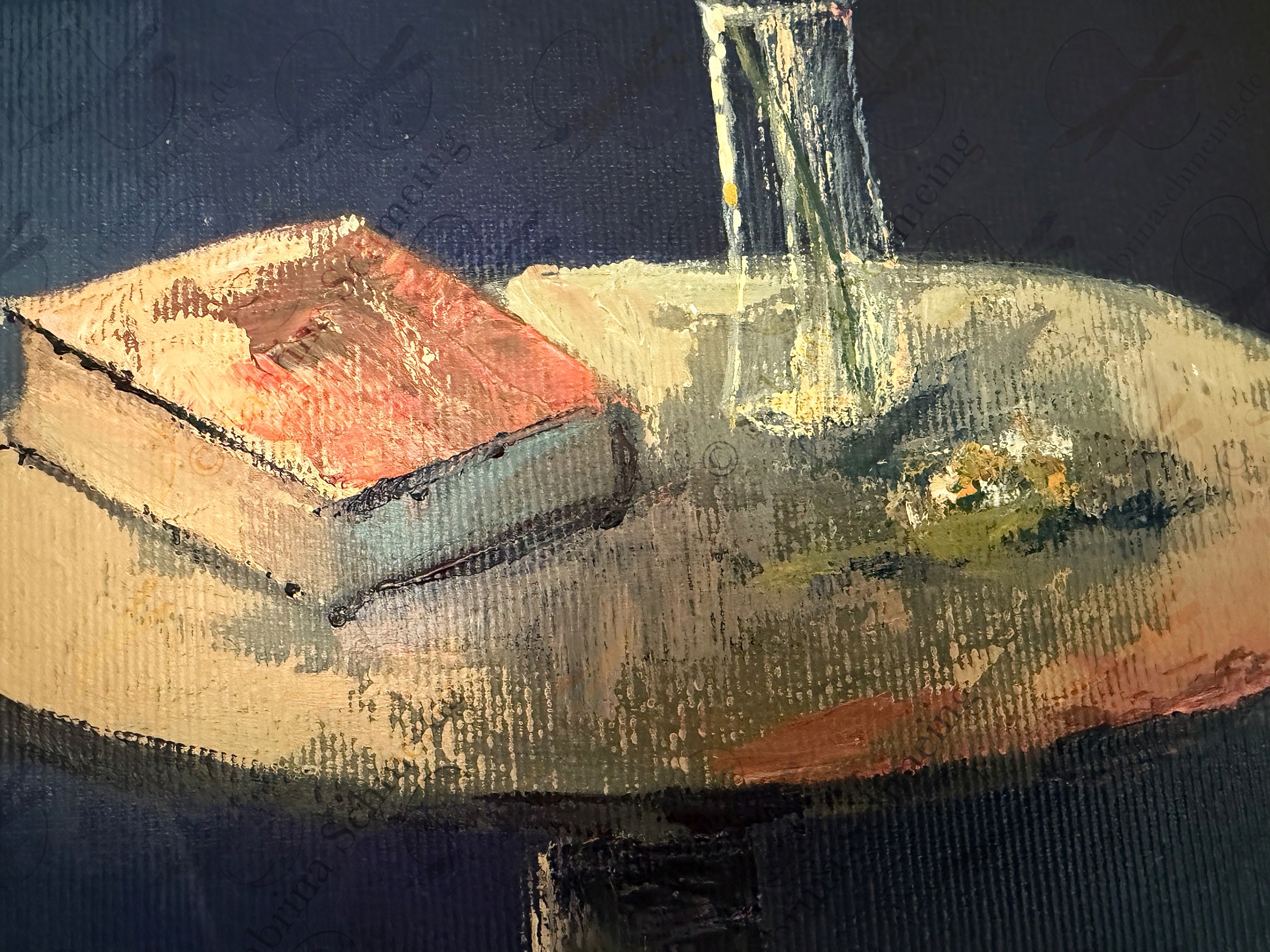 Kunstwerk "Die andere Welt" von Sabrina Schmeing © 2026. Ausschnitt aus dem Gesamtwerk. Acryl auf Leinwand.